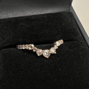 MACY'S Art Carved rose-cut diamond wedding/anniversary band - EUC